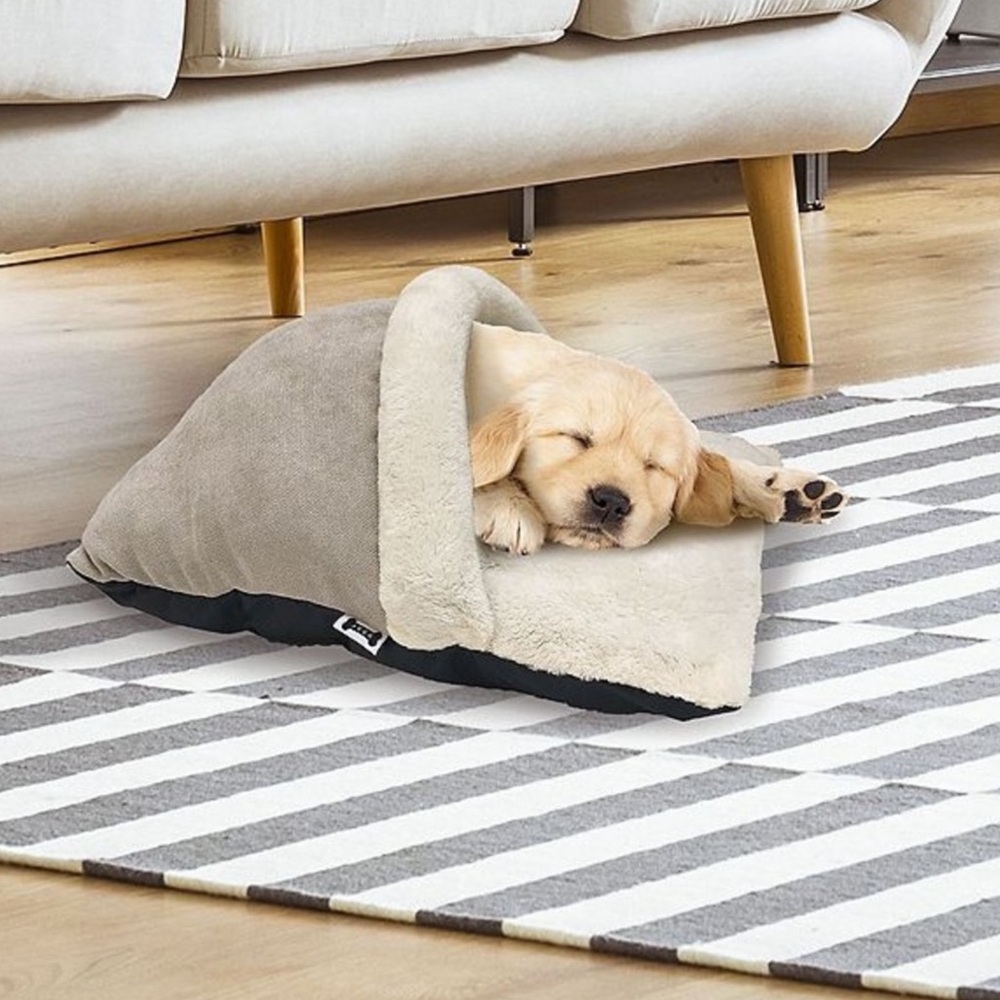 Woof Chenille Pet Sack Cozy tunnel bed for small dogs or cats new with tags